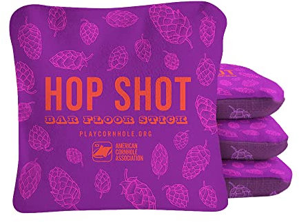 ACA Synergy Pro Professional Cornhole Bags Dual Sided Regulation 6x6 Set of 4 Hop Shot Purple