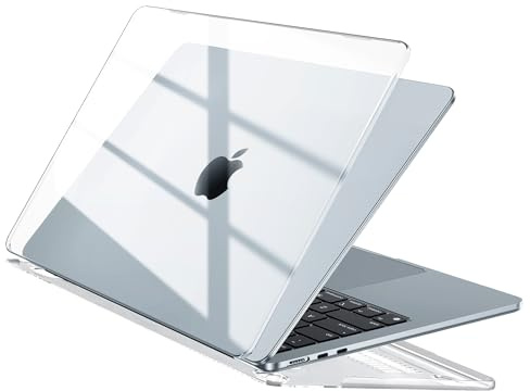 EooCoo für MacBook Air 15 Zoll Hülle,Tastaturschutz,Transparent