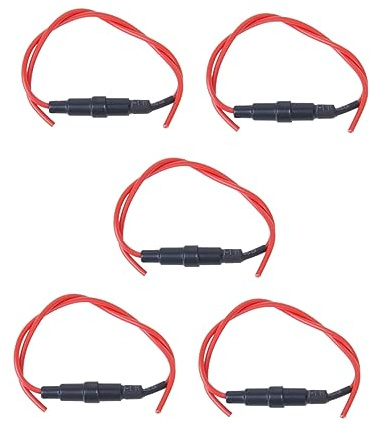 DOITOOL 5pezzi Portafusibili Vetro Tipo Inline Vite Per Auto e Facile Da Installare e