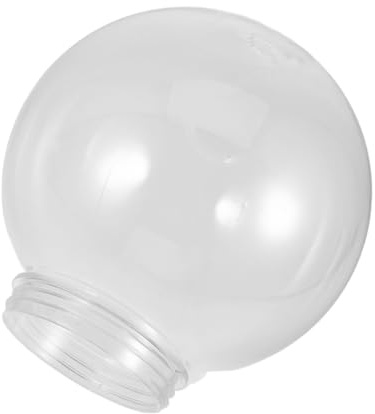 Alipis Paralume Sfera Acrilico Trasparente per Globo per Lampioni da Giardino con Apertura da 12cm, Design Semplice ed Elegante per Illuminazione Esterna Luminosa e Alta Trasparenza