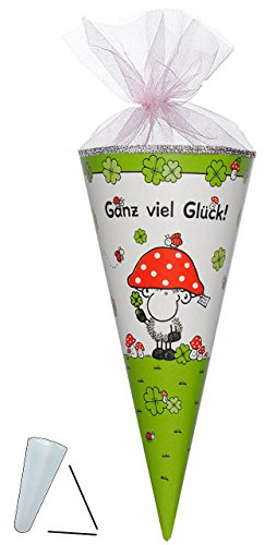 alles-meine.de GmbH komplette Füllung - Circa 200 Teile - für Schultüte - Schaf Sheepworld - 6 eckig - mit - mit/ohne Kunststoff Spitze - für ALLE Zuckertüte - Tiere Scha..