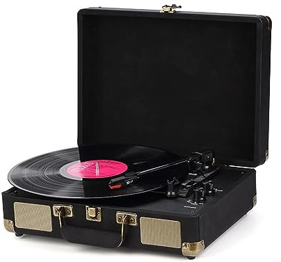 asdchZen Suitcase Turntable,Vintage Vinyl Record Player,Portable Speaker,Supports 33/45/78 Rpm Lp Phonograph,General Size Turntable,Compact Vintage Gramophone,Supports Wireless Connect