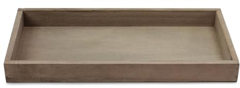 Serviertablett Holz Serviertablett 50x16 cm braun - Dekotablett länglich als rechteckige Holzschale für Weihnachtstischdeko kleines Holztablett als modern