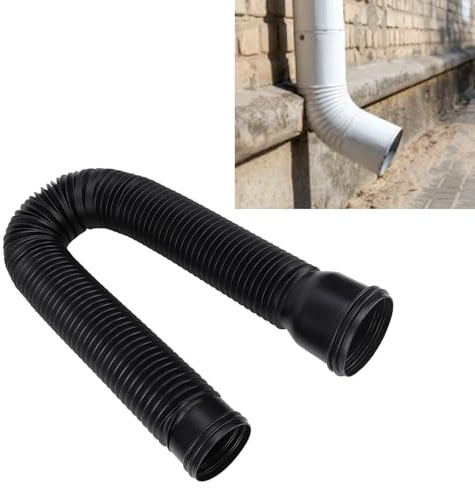 Tuyau de Vidange pour Gouttière, Extension de Tuyau de Descente de Gouttière Flexible en PE, Kit de Gouttière pour Hangar, Kit D'extension de Tuyau de Descente de 20 à 59 Pouces,