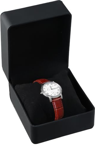Amexo Boîte à Montres, Boite a Montre Homme, Étui pour Montres Célibataire en Cuir PU avec Coussin Amovible Portable Coffret à Montres Boite Cadeau Montre Cas Voyage pour la Montres (Noir Mat)