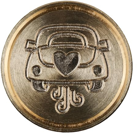 Jacques Herbin 40419T - Sceau rond en laiton Ø 24 mm sur broche Voiture mariage