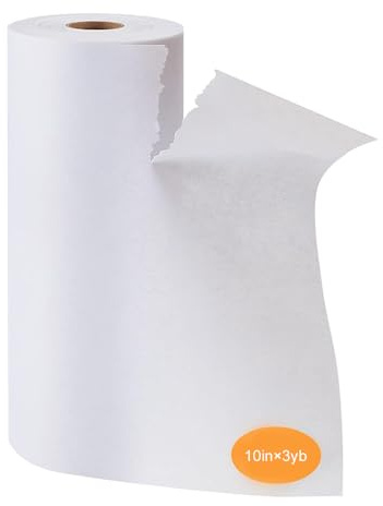 Tear Away Machine Embroidery Stabilizer Backing 10 x 3Yd roll - 35UM Embroidery Topping Film for Machine Embroidery and Hand Sewing (10x3yd)