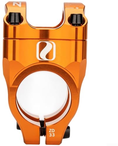 Attacco manubrio in alluminio MTB, attacco manubrio bicicletta, in alluminio, adatto per MTB, bici da strada, controllo migliorato (arancione)
