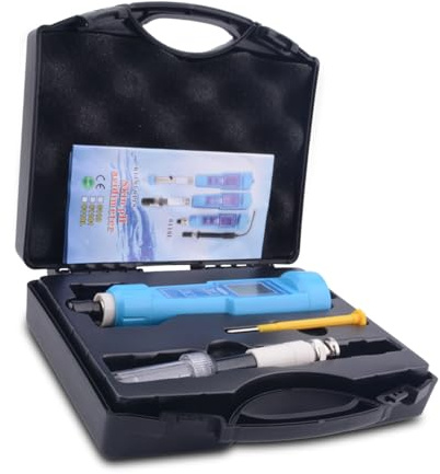 Misuratore di acidità digitale a penna tester portatile con soluzione di calibrazione 0-14 per acqua potabile idroponica misuratore digitale con display della temperatura