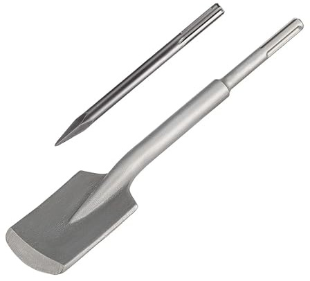 Bêche à Argile Bêche à argile, tige de 17 x 4,3 pouces, foret marteau-piqueur en acier 40Cr, tranchée et creusement for gravier sol gelé pour creuser des semis