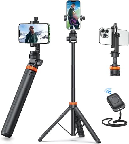 Treppiede per telefono cellulare, treppiede per smartphone e selfie stick con telecomando