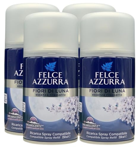 Ricarica Profumatore Ambiente Spray FIORI DI LUNA, Compatibile Con Gli Erogatori In Commercio. Con Dreamscentz Che Migliora La Qualità Del Sonno 250ml (4 Spray)