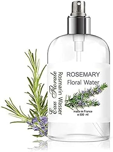 Acqua Floreale di Rosmarino Biologico, Lozione Tonica per Viso e Capelli, Detergente Pelli Grasse, Acneiche, Profumo per Ambienti Naturale, 500 ml