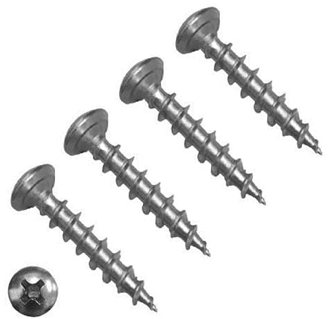 TERF® PVC Decking Screw 4.3mm X 16mm Philip Drive Pan Head Stainless Steel A2 (304) Self Tapping Screws 4.3mm X 16mm For PVCu Window Door Decking Screw - Pack of 50