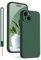 KPPIT for iPhone 13 Case Protective Case Silicone,Ultra Slim Soft Gel Anti-Scratch,Microfiber Lining,Rubber Shockproof Case Cover for iPhone 13 Night Green,6.1 inch
