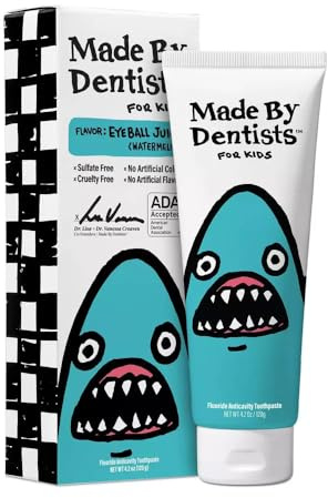 Made by Dentists Kids' Shark Fluoride Anticavity Toothpaste - Watermelon - 4.2oz Eyeball Juice 3 Pack