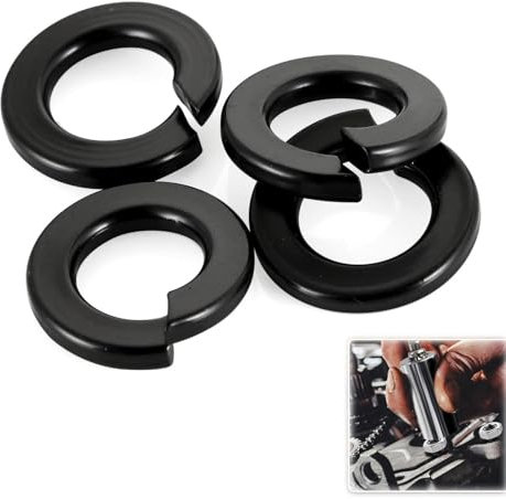 Anello a molla M8, 60 pezzi, nero, rondelle, rondelle, rondelle, in acciaio inox A2 V2A, dischi metallici per viti e dadi