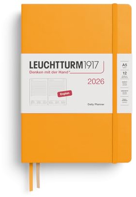 LEUCHTTURM1917 372774 dagkalender medium (A5) 2026, Rising Sun, engelska