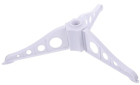 HEALLILY Support de base de sapin de Noël en plastique robuste blanc avec pieds amovibles résistant à la corrosion Trépied adapté pour la décoration de la maison et les mâts de drapeau