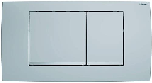 Geberit Betätigungsplatte Twinline 30 (für 2-Mengen Spülungen, Betätigung von vorne, Platte + Tasten chrom matt, Designstreifen glanz verchromt) 115899KN1