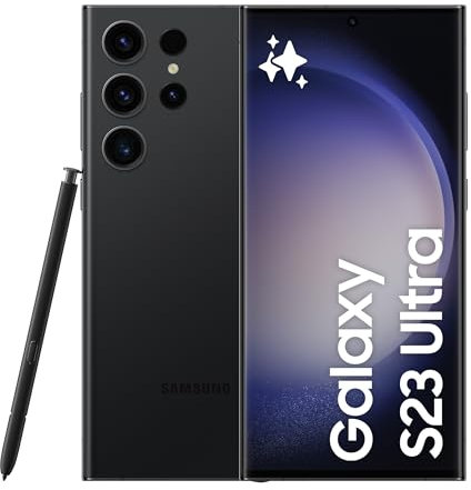 Samsung Galaxy S23 Ultra 5G SM-S918B/DS 256GB 12GB RAM, 200 MP Camera, Factory Unlocked, Global Version – Phantom Black (Renewed)