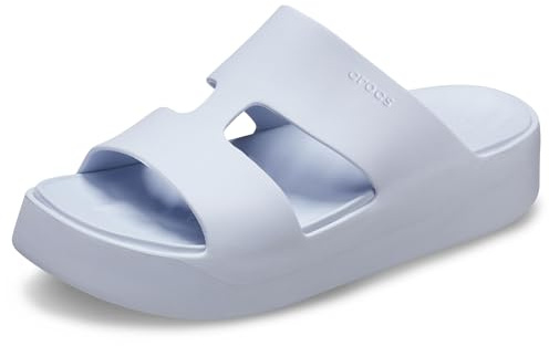 Crocs Getaway - Sandali da Donna con Plateau e Cinturino Ad H, Zeppa, Dreamscape, Taglia 4