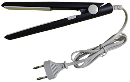 Nero 2 in 1 Mini piastra per capelli,Curling Asta dritta Raddrizzatore,Piastra riscaldante in ceramica,Ferro arricciacapelli piatto in ceramica portatile bigodino per capelli