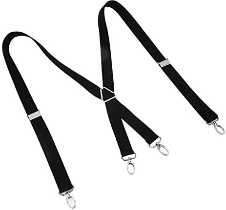 FTVOGUE THOSES DE MANS Réglables Réglables Confortables 4 Boucles en Métal Suspenseur pour un Travail approprié pour une Hauteur Inférieure à 175 Cm (BLACK)