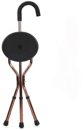 FHRKA Siège de Canne Pliant léger - Bâton de Marche trépied réglable avec Chaise pour Les événements en Plein air, Les Voyages et l'utilisation Quotidienne