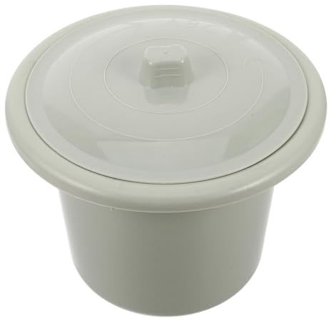 LALADEFIEE Orinal de Plástico con Tapa Hermética, Cubo Urinario Portátil para Adultos, Escupidera Unisex Resistente y Silenciosa, Adecuado para Uso Nocturno en Casa, Hospital y