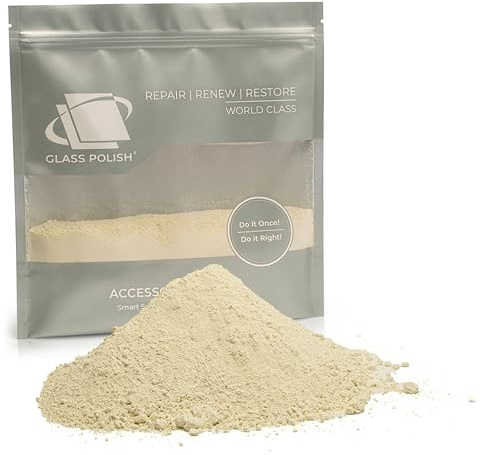 GLASS POLISH 1.1 lb Cerium Oxide Fine-Grade 95% Pure Glass Polishing Compound, Suspension-Treated Formula, 2.5 Micron Particle Size, Enhanced Polishing Performance