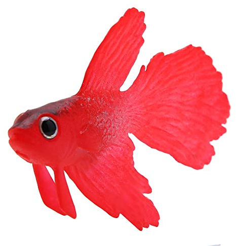 FTVOGUE Aquarium-Dekorations-Fisch-lustiges künstliches Silikon-kleine Fisch-Verzierung für Aquarium(01)