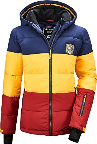 Killtec Pojkar Fiames Bys Ski Quilted Jckt C Jacke In Dunenoptik med huva och snöflinga dunkelnavy 128