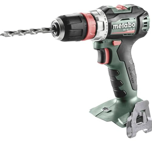 Metabo Akku Bohrschrauber BS 18 L BL Q (ohne Akku, 18 V, mit LED-Licht, Drehmoment 0,5-5 Nm, Bohrfutterspannweite 1,5 – 13 mm, Akkuschrauber) 602327890