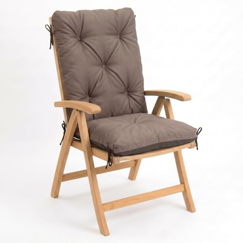 4L Textil trädgårdsstolsdyna för fåtölj Dynor för utomhusstolar(50x70x50 cm, Brun) | 70 x 50 x 50 cm | brun | trädgårdsstolsdyna | lågt ryggstöd | sittkudde