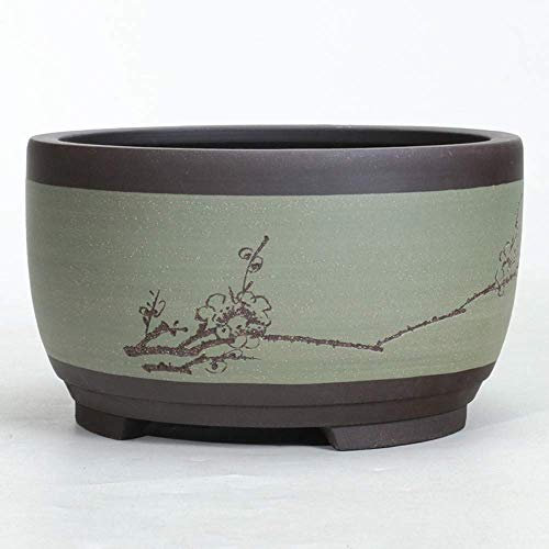 Pot De Fleur Rond en Céramique Violet Sable Ventilation Fleur Plante Verte Planteur Grand Calibre Clivia Pot en Céramique Rond Respirant Violet Sable Pots De Fleurs Plusieurs Couleurs Disponibles