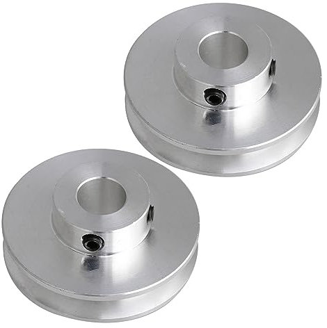 CNBTR Keilriemenscheibe, Aluminium-Riemenscheibe, 1 mm Bohrung, für 3–5 mm Riemen, 2 Stück
