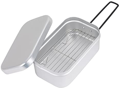 Fiambrera De Aluminio Bento Box, Fiambrera Climatizada Al Aire Libre De Acero Inoxidable Con Asa Plegable, Fiambrera Portátil Para Cocinar Para Pícnic Al Aire Libre(800ML)