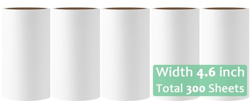 11,7 cm Fusselroller-Nachfüllpackungen nur für Evercare Riesige Fusselrollen für Tierhaare Extreme Stick Nachfüllungen 5 Rollen 60 Blatt pro Rolle insgesamt 300 Blatt