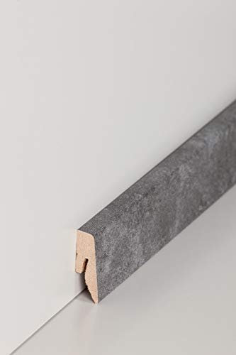 PROVISTON - Battiscopa in MDF, 15 x 40 x 2500 mm, con nucleo in MDF, 12,5 m, 5 pezzi