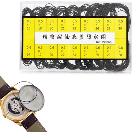 XIONGXIAOZHI 180 delar O-ring klocktätningsset svart (16–30 mm) Tätning för klockbaksida och klockreparation