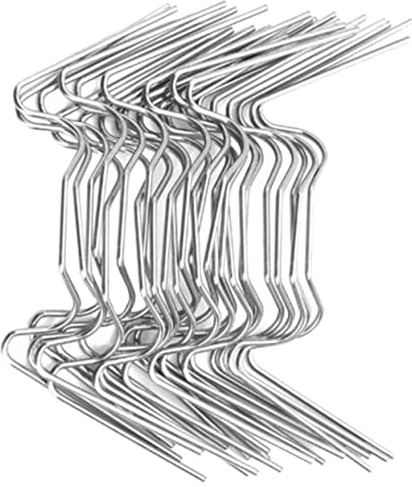 Yardwe Clip Di Fissaggio Per Vetro Serra in Acciaio Inox w Da 75 Mm, 50 Pezzi Per Rinforzo Vetri Serra e Fissaggio Morsetti Filo in Acciaio Per Manutenzione e Sicurezza Giardino