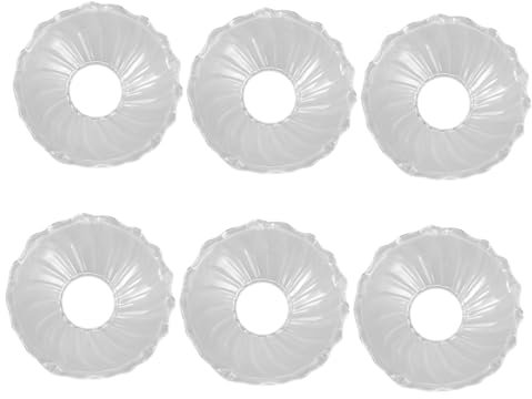 Hemobllo 6pcs Glass Fluted Wax Drip Catcher Decorative Glass Protector Holder for Candles Fluted Candle Holder Drip Protectors