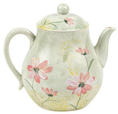 YGLEEULI Teiera in Ceramica, teiere Floreali Vintage, Piccolo bollitore da tè in Porcellana, Cucina, casa