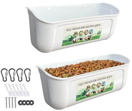 2pcs Großer Hühner-Futterspender Für Ziegen, Futterspender Und Tränke Für Hühner, Futterstation Und Tränke Für Geflügel, Hühner Futtertrog Mit Haken, Futterstation Für Schafe, Hirsche, Enten