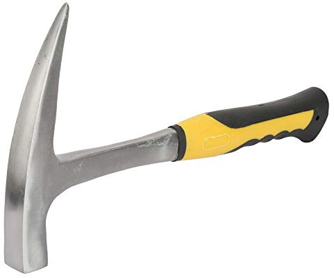 Miosugo Martillo de Geólogo PROFESIONAL, Pico de Pato y Cabeza Plana - Acero al Carbono Templado con Mango Antideslizante - para Prospección de Oro, Geología, Construcción, Ladrillos, Senderismo