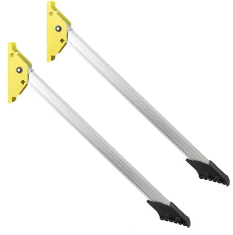 Paquete de 2 estabilizadores de escalera con patas de goma, patas de apoyo de seguridad antideslizantes para una mayor estabilidad y seguridad en escaleras, perfecto para uso doméstico y exterior