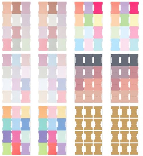 TRKETK 144 pestañas adhesivas de índice, pestañas de anotación de doble cara, marcadores de página para anotación, etiquetas multicolor para escribir, calcomanías en blanco para notas de estudio