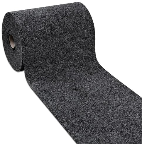 emmevi Passatoia Ingresso Moquette Asciugapassi Tinta Unita Corridoio Marciapiede 100x300 Cm Antracite