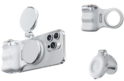 Creator Set de poignée et lumières de remplissage pour photographie vidéo réunion poignée magnétique pour appareil photo de téléphone avec lumière selfie poignée magnétique pour appareil photo